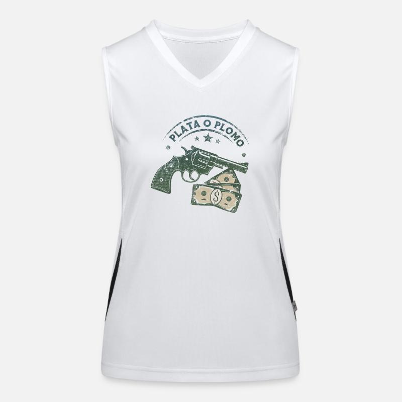 Plata o Plomo (Silber oder Blei) Funktionelles Kontrast-Tank Top für Frauen