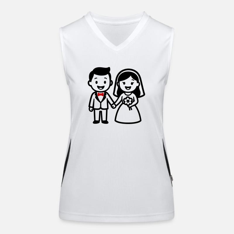 Couple de mariés Débardeur respirant contrasté Femme