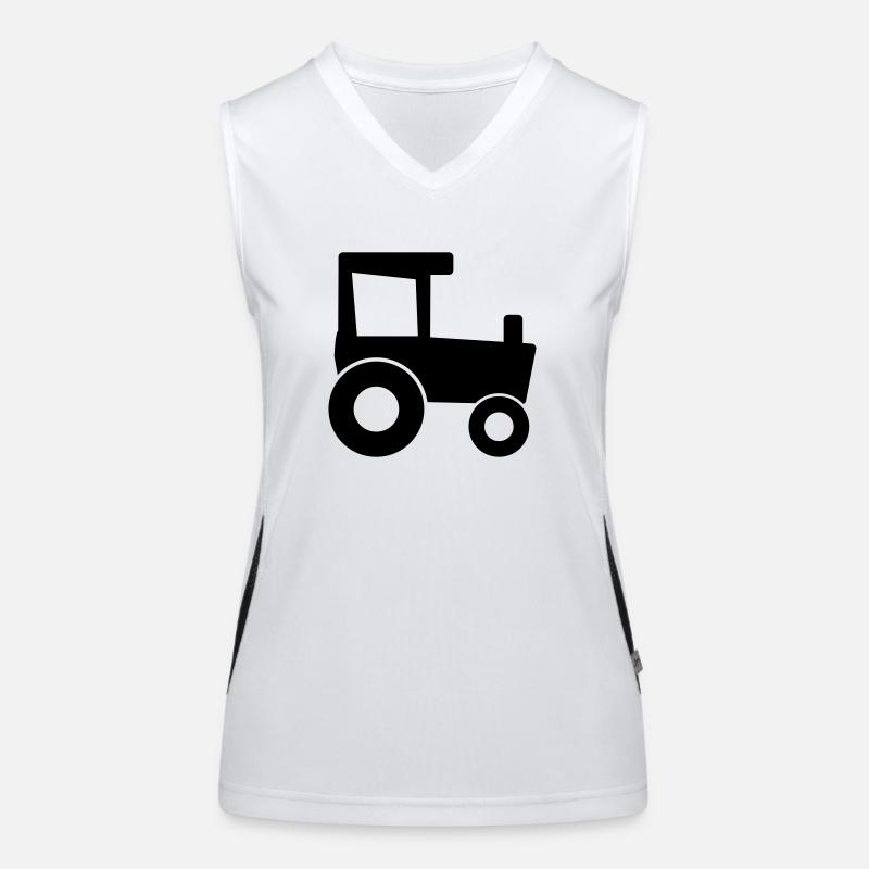 Traktor Schlepper Landwirtschaft Funktionelles Kontrast-Tank Top für Frauen