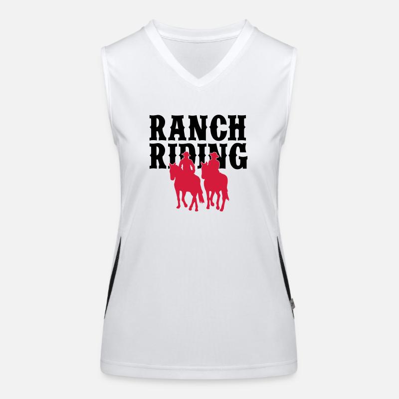 Ranch Riding 2C - Farbwechsel Funktionelles Kontrast-Tank Top für Frauen