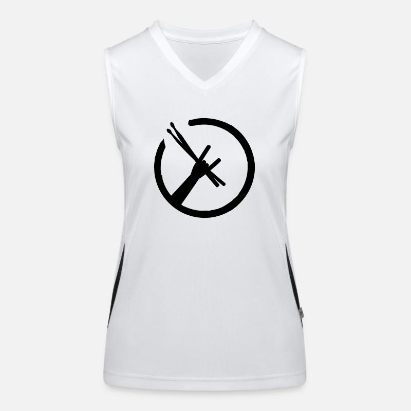 Drummers Metal Fork Funktionelles Kontrast-Tank Top für Frauen