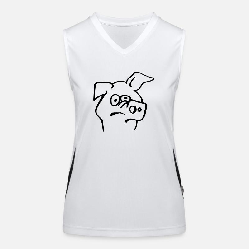 Blöde Sau Funktionelles Kontrast-Tank Top für Frauen