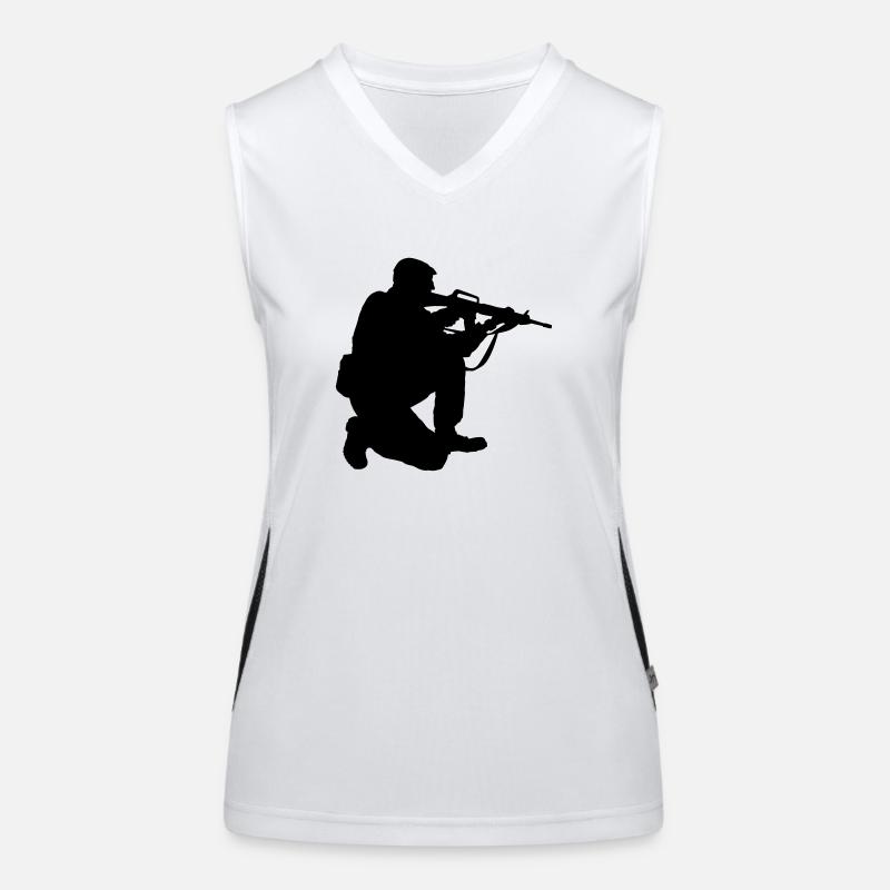 militär Funktionelles Kontrast-Tank Top für Frauen