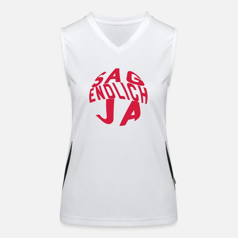 Heiratsantrag Funktionelles Kontrast-Tank Top für Frauen