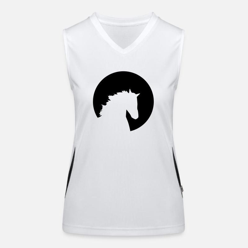 Pferd Funktionelles Kontrast-Tank Top für Frauen