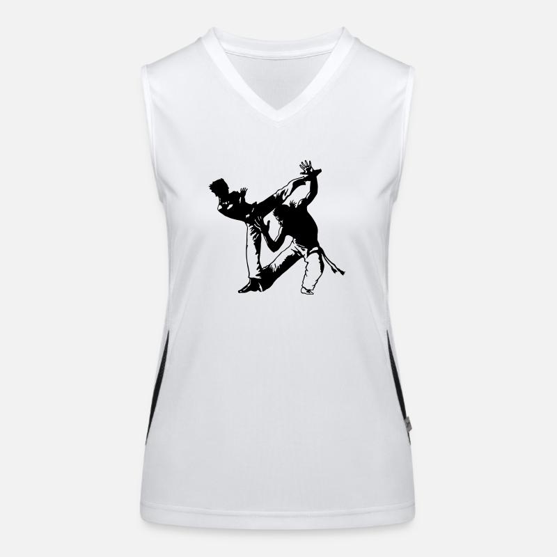 capoiera_duo_av2 Women's Functional Contrast Tank Top
