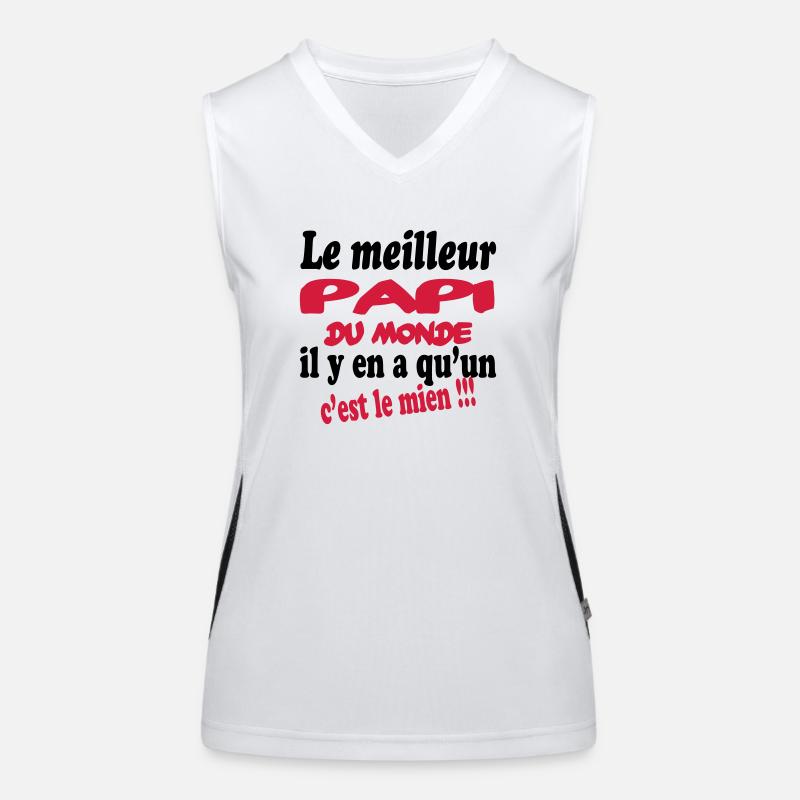 Le meilleur papi du monde c'est le mien !!! Funktionelles Kontrast-Tank Top für Frauen