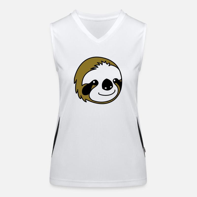 Faultier Sloth Funktionelles Kontrast-Tank Top für Frauen
