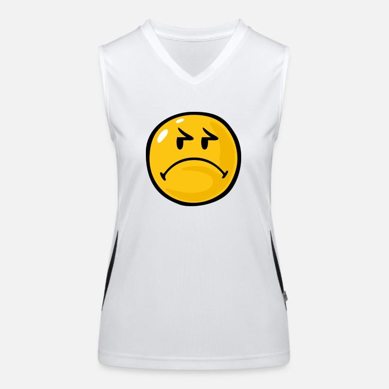 Smiley Anger Agitation Funktionelles Kontrast-Tank Top für Frauen