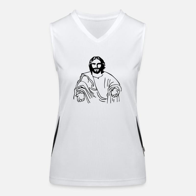 jesus Funktionelles Kontrast-Tank Top für Frauen