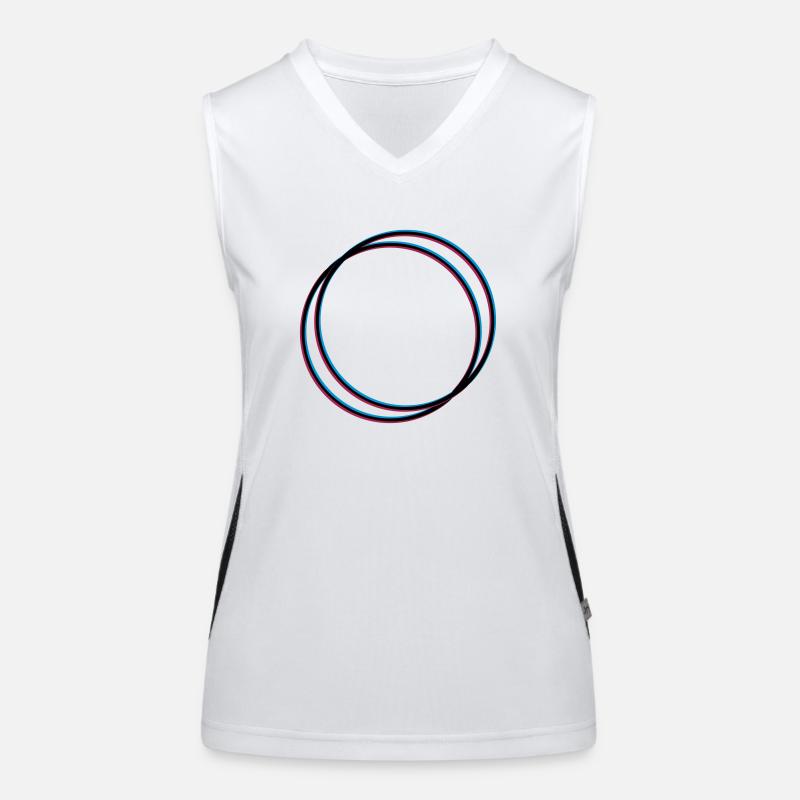 2 Kreise 3D Funktionelles Kontrast-Tank Top für Frauen