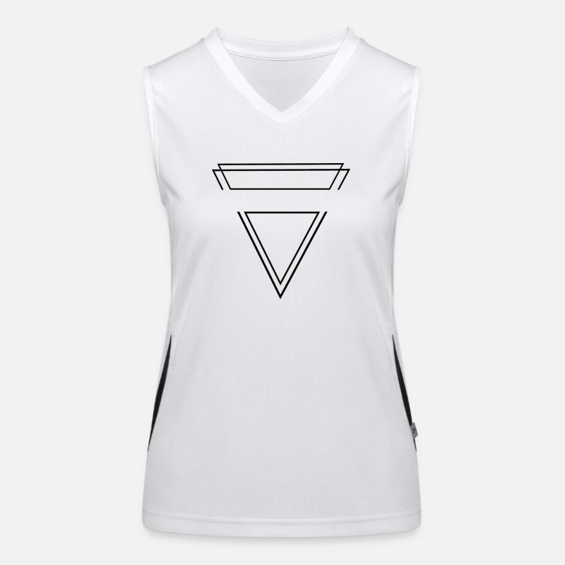 Dreieck schwarz Funktionelles Kontrast-Tank Top für Frauen