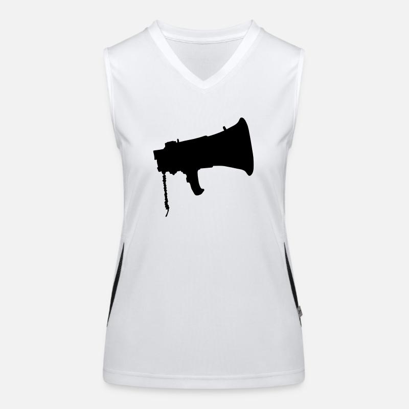 Icon Megafon Propaganda Symbol Funktionelles Kontrast-Tank Top für Frauen