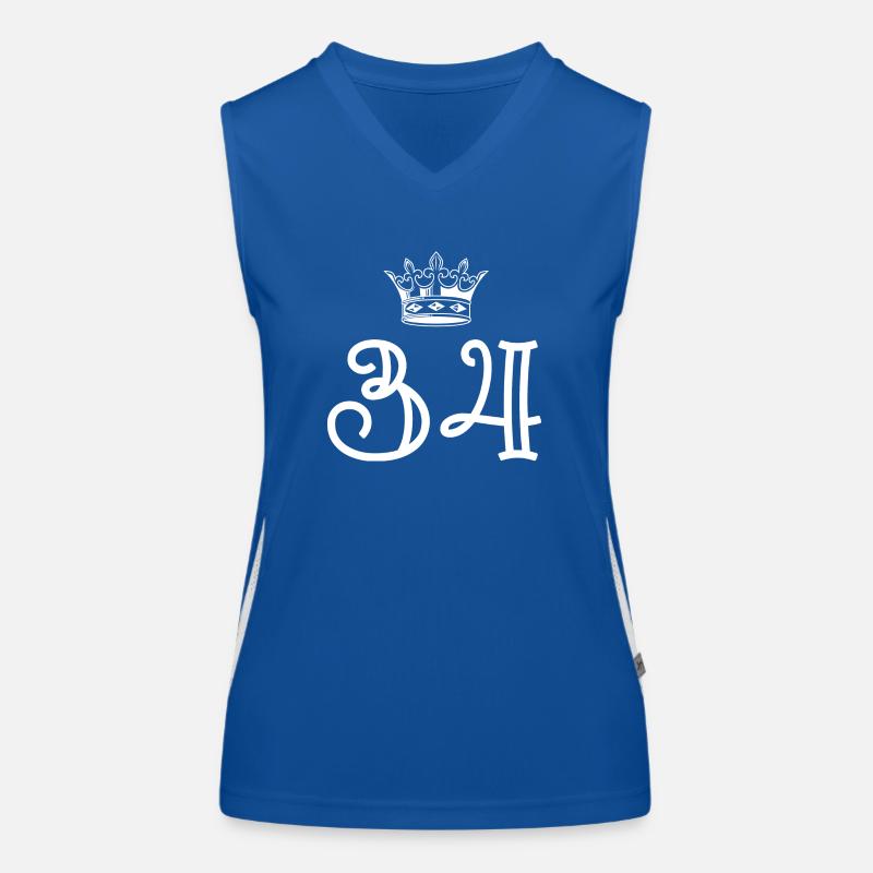34 Zahl Krone Funktionelles Kontrast-Tank Top für Frauen