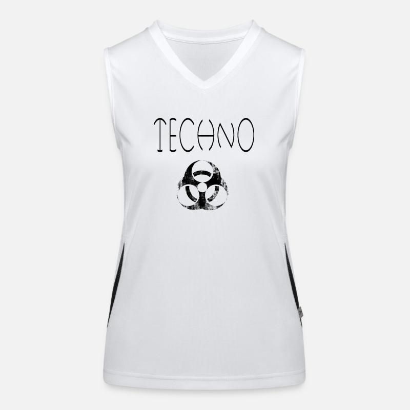 Techno-Musik Funktionelles Kontrast-Tank Top für Frauen