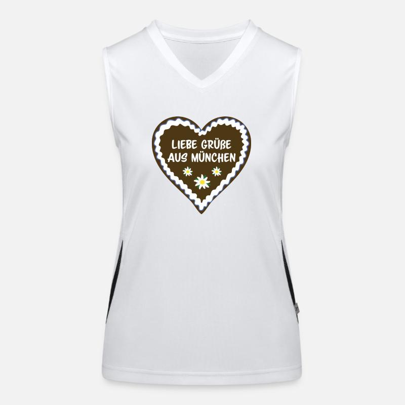 Greetings from Munich Women's Functional Contrast Tank Top