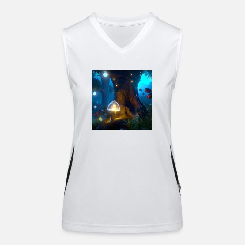 Magischer Wald Funktionelles Kontrast-Tank Top für Frauen