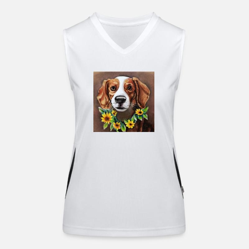 Wow! Spring! -Beagle Women's Functional Contrast Tank Top