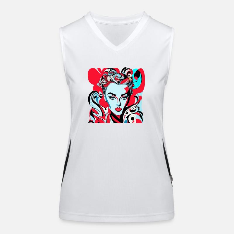 Beauty pop art Women's Functional Contrast Tank Top