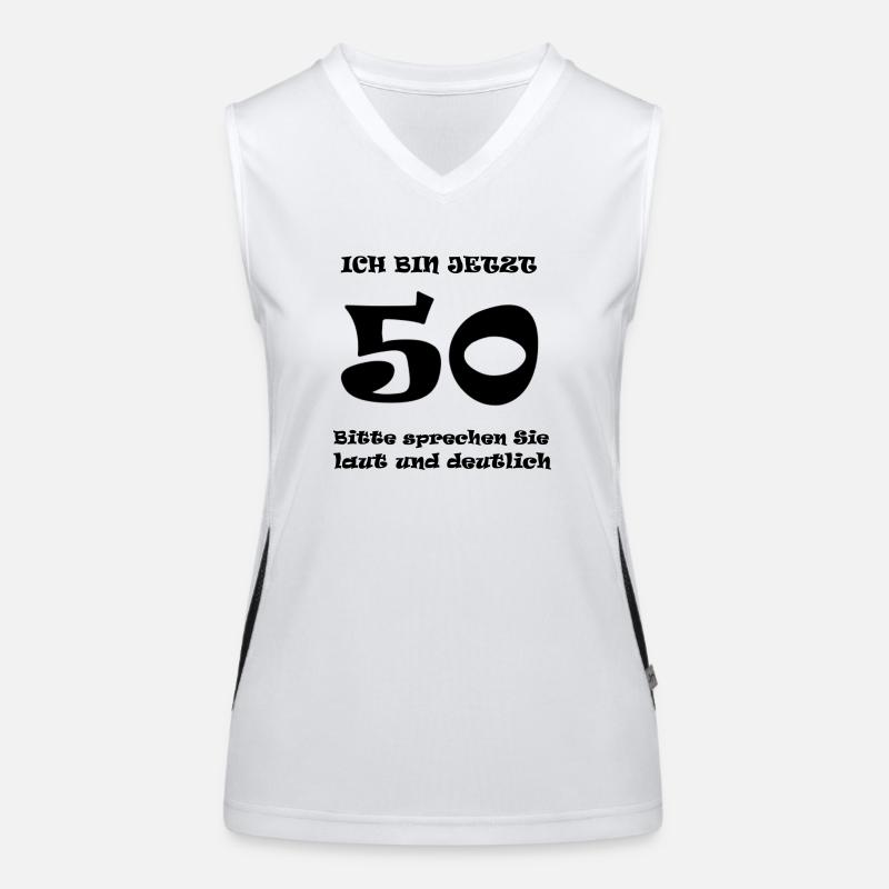 Bitte laut und deutlich sprechen - Ich bin 50! Funktionelles Kontrast-Tank Top für Frauen