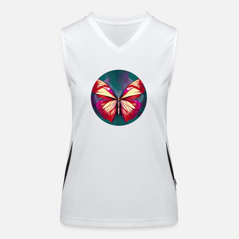 Abstract Butterfly - Illustration Débardeur respirant contrasté Femme