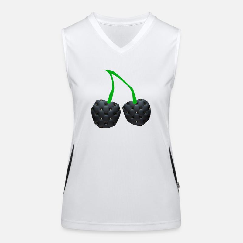 Kirsche schwarz Funktionelles Kontrast-Tank Top für Frauen