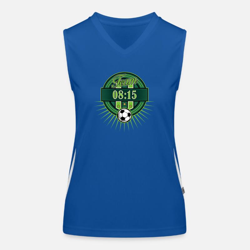 Fussball Logo Funktionelles Kontrast-Tank Top für Frauen