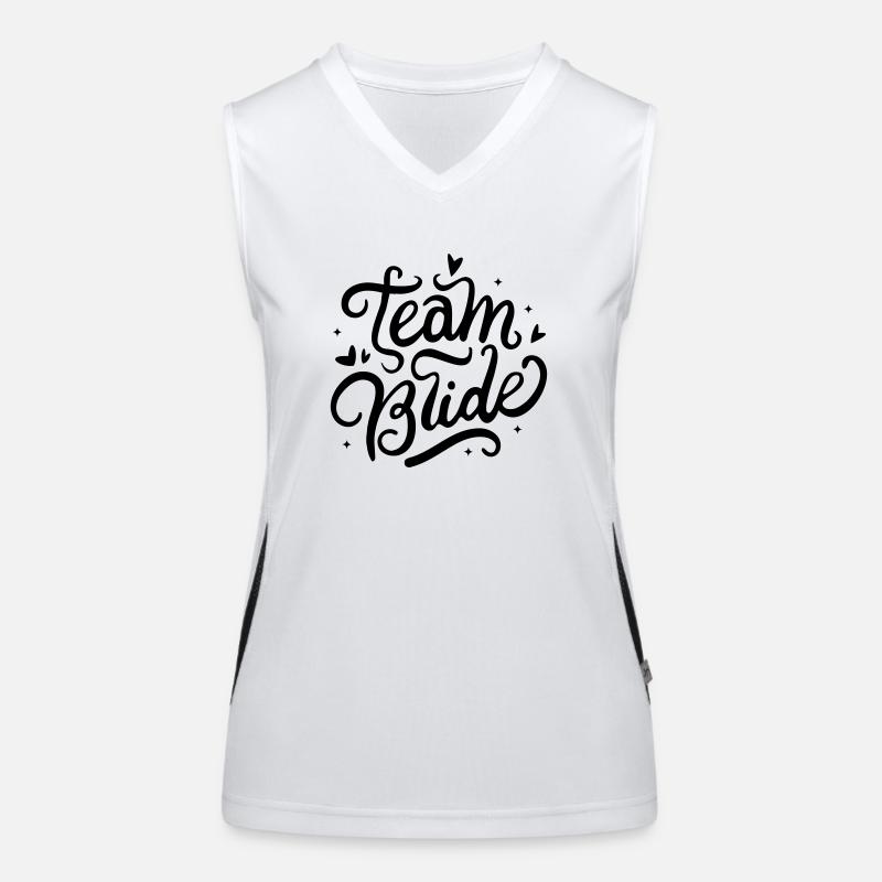 Junggesellinnenabschied Team Bride in schwarz Funktionelles Kontrast-Tank Top für Frauen