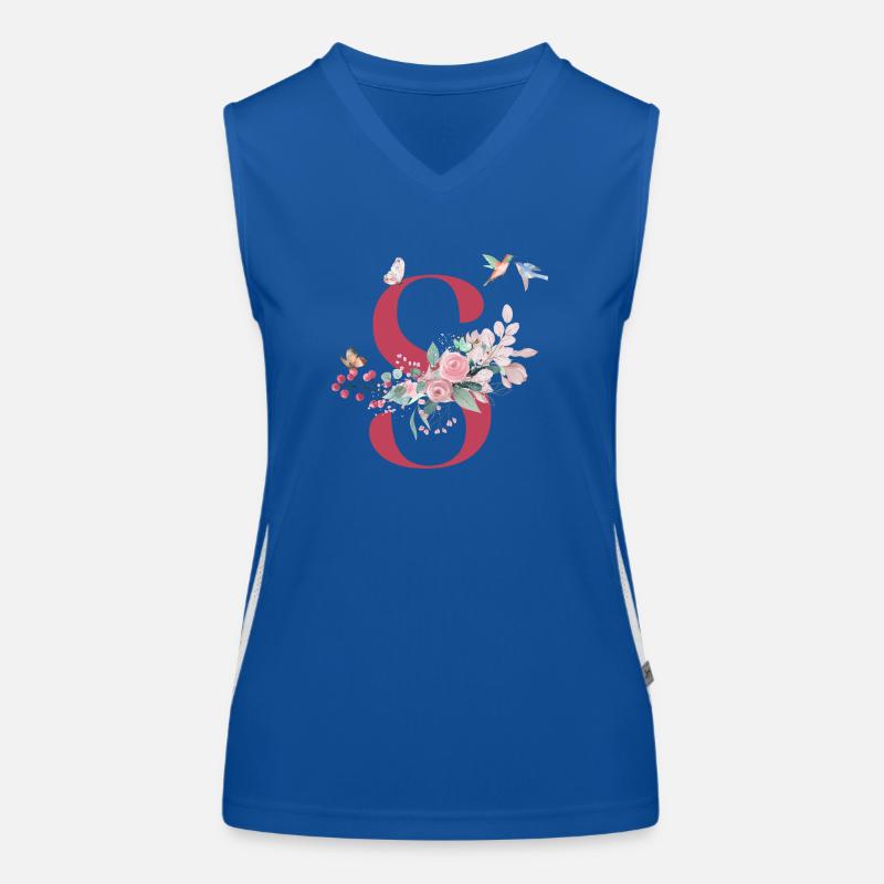 Floral S Brief - Geschenkidee Funktionelles Kontrast-Tank Top für Frauen