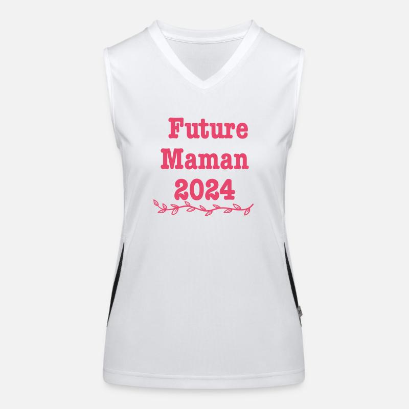 Future Maman 2024 Annonce Grossesse Maman Enceinte Débardeur respirant contrasté Femme