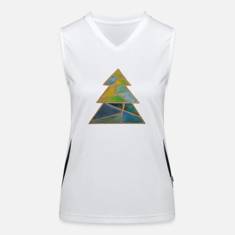 Winter Magic Tree Women's Functional Contrast Tank Top