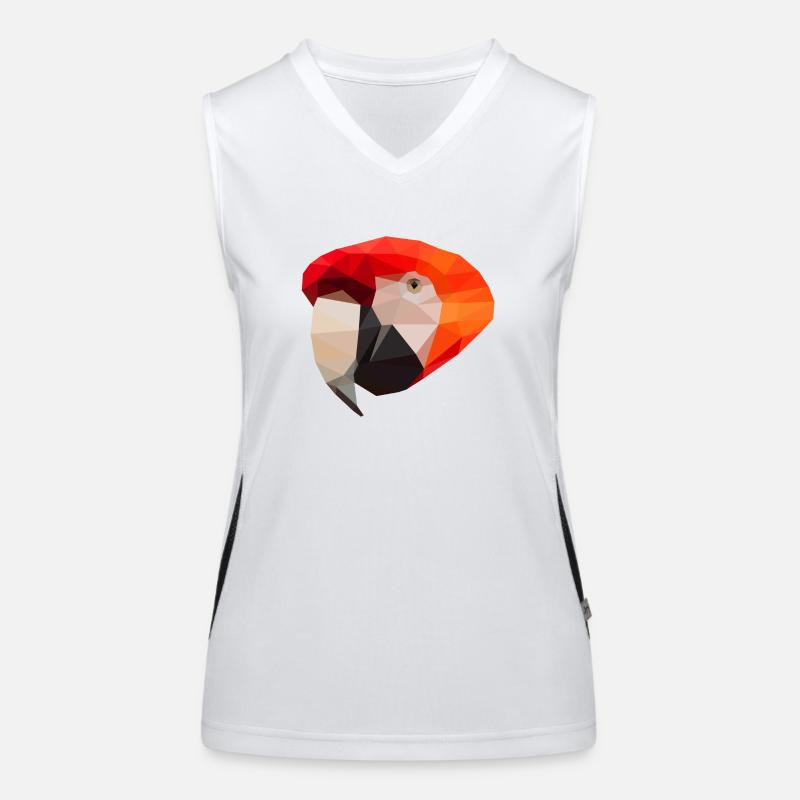 Perroquet Low Poly Débardeur respirant contrasté Femme