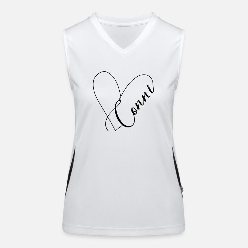 Conni Name Heart Line Women's Functional Contrast Tank Top
