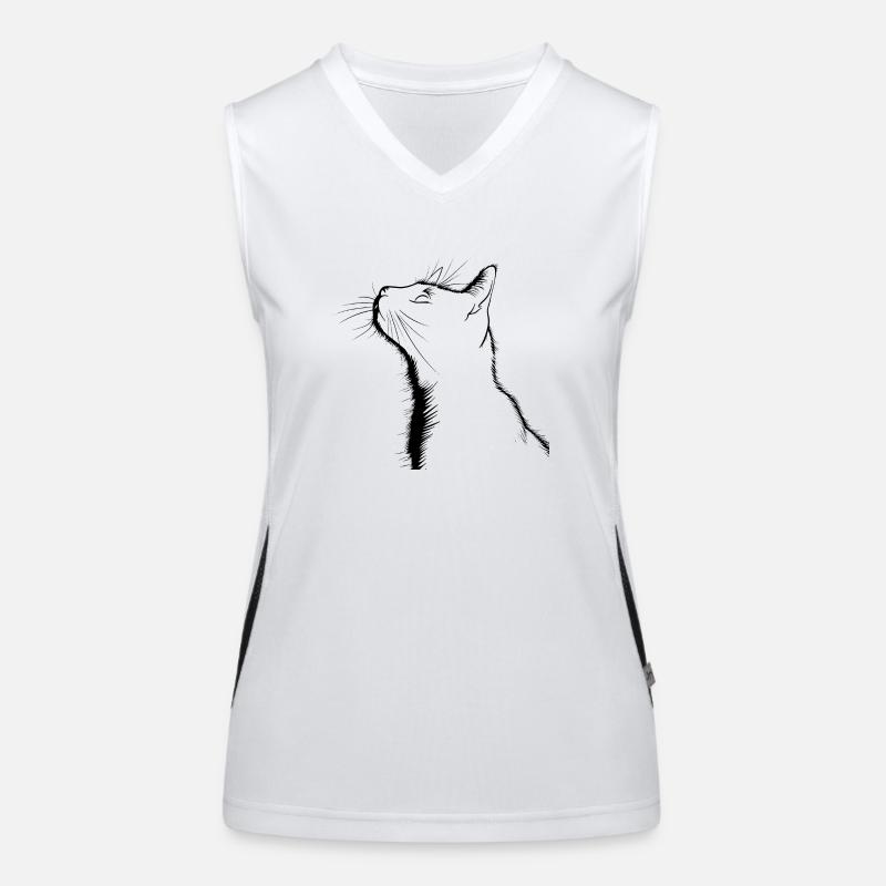 Chat, Motif De Chat Débardeur respirant contrasté Femme