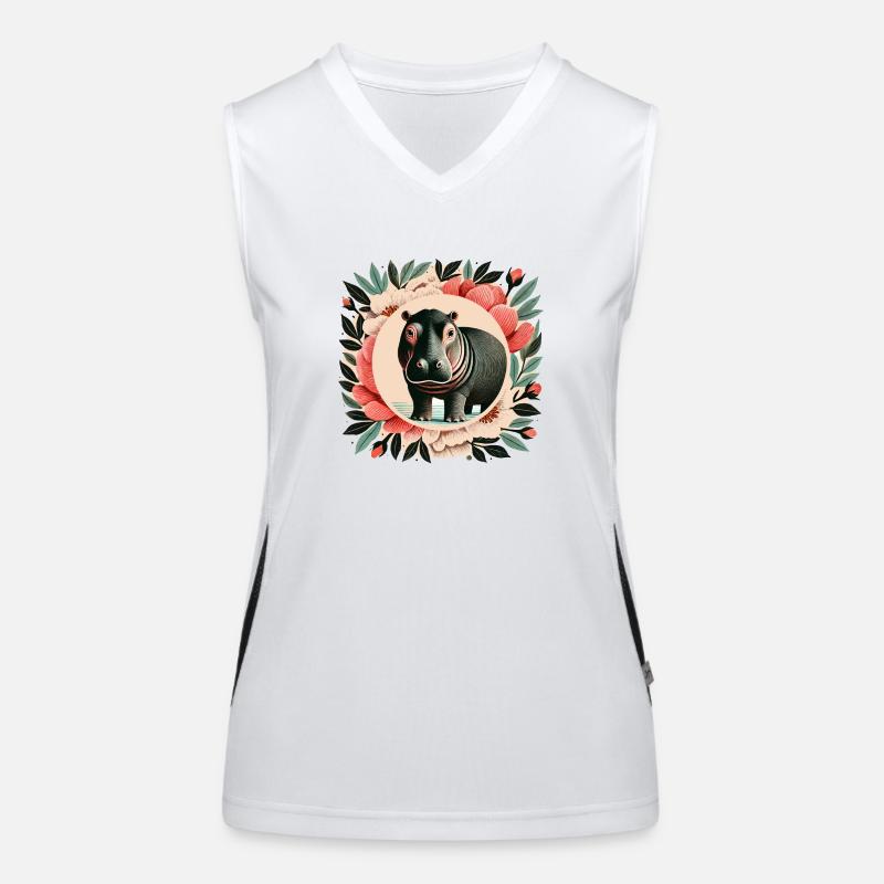 Nilpferd Funktionelles Kontrast-Tank Top für Frauen