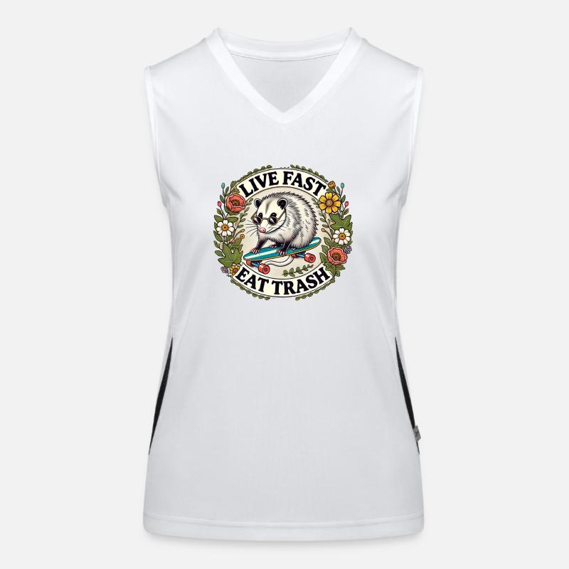Trash Possum essen Funktionelles Kontrast-Tank Top für Frauen
