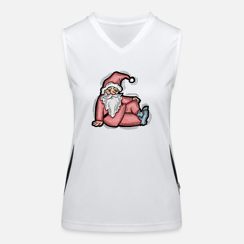 Weihnachtsmann Funktionelles Kontrast-Tank Top für Frauen
