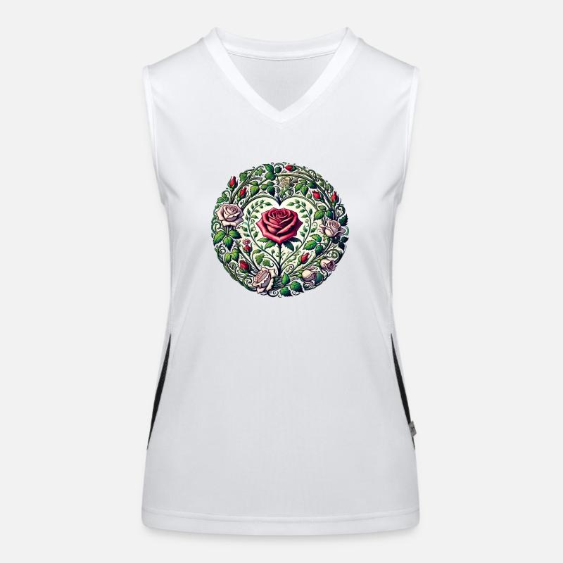 Rosen Funktionelles Kontrast-Tank Top für Frauen