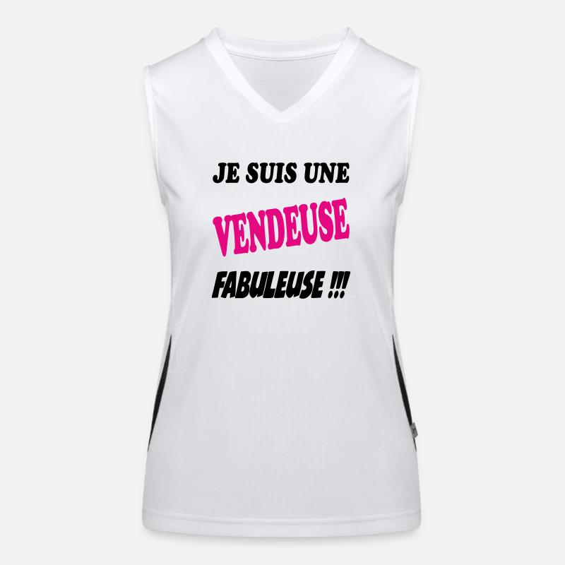 Je suis une vendeuse fabuleuse !!! Débardeur respirant contrasté Femme