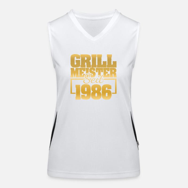 Grillinstructor 1986 Funktionelles Kontrast-Tank Top für Frauen
