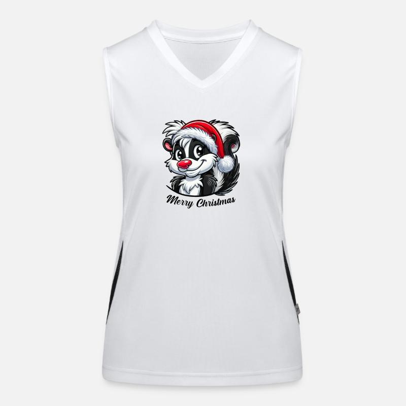 Skunk Christmas Women's Functional Contrast Tank Top