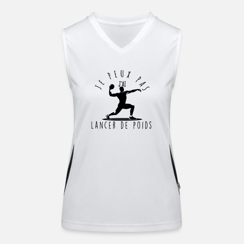 Ich kann nicht, ich habe Kugelstoßen. Funktionelles Kontrast-Tank Top für Frauen
