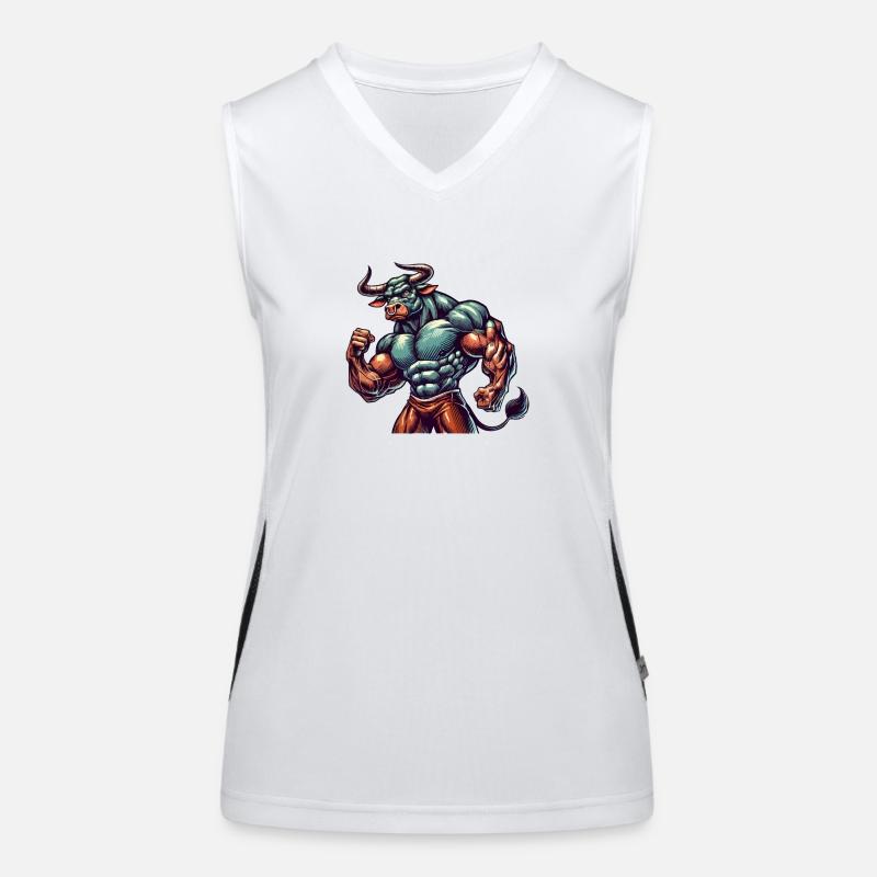 Bodybuilder Taureau Débardeur respirant contrasté Femme