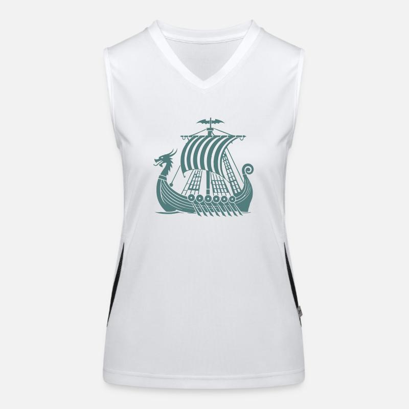 wikinger schiff 1 Funktionelles Kontrast-Tank Top für Frauen
