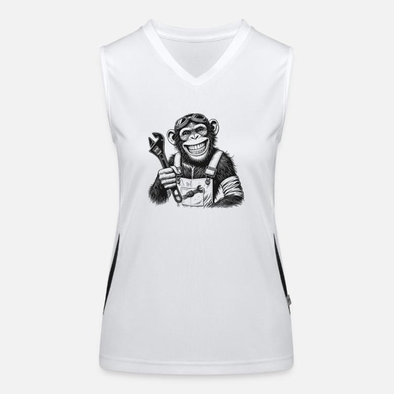Mechaniker Funktionelles Kontrast-Tank Top für Frauen
