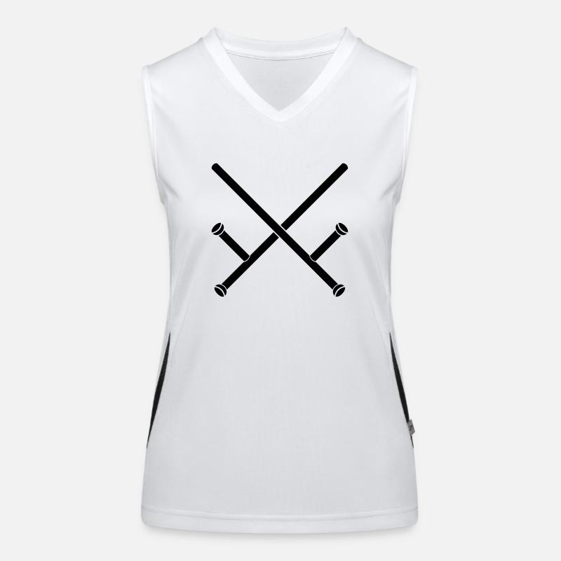 Opinion Maker - baton - Tonfa - crossed Women's Functional Contrast Tank Top