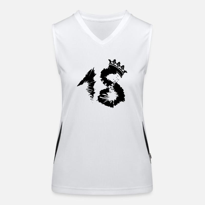 18 Birthday Crown Funktionelles Kontrast-Tank Top für Frauen