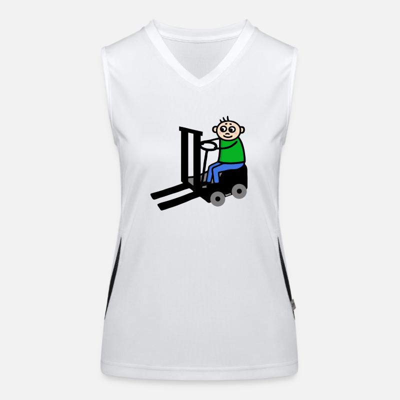 Forklift driver Women's Functional Contrast Tank Top