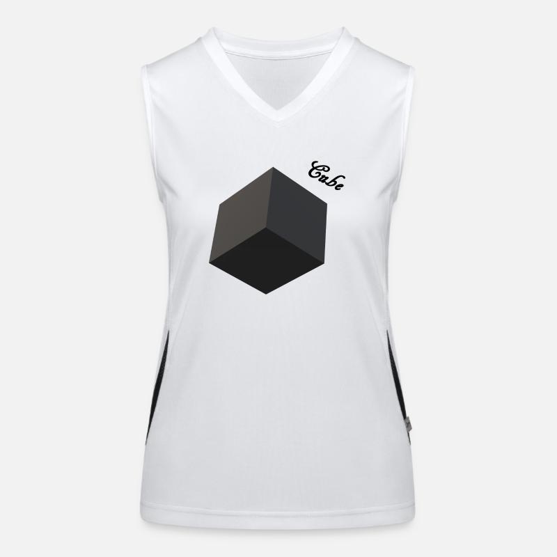 Cube 3D Funktionelles Kontrast-Tank Top für Frauen