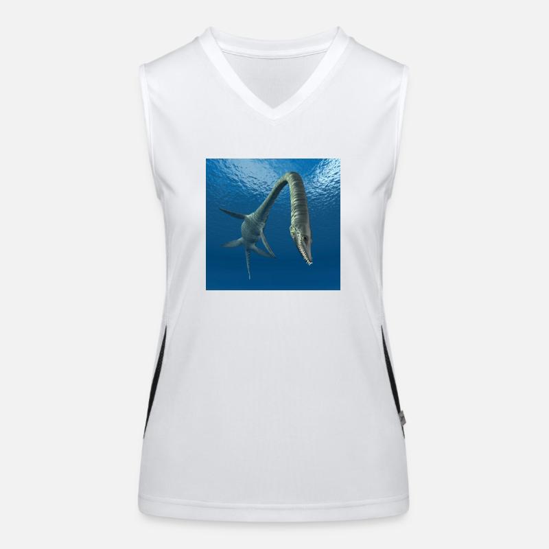 Plesiosaurier Elasmosaurus Funktionelles Kontrast-Tank Top für Frauen